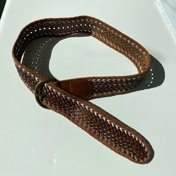 NWT Brown Braided Belt Sz Sm LOFT | Accessories | Loft Brown Leather Braided Belt Sz Sm  main image 3